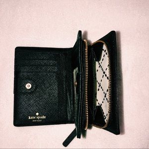 Kate Spade matte black wallet with tags